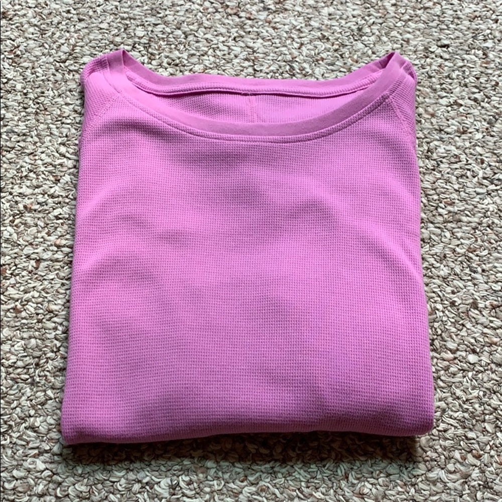 Like new soft pink waffle long sleeve